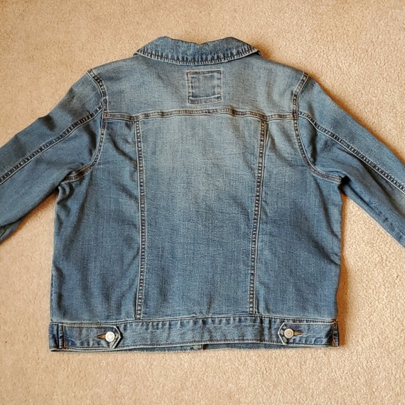 Mudd destructed denim jean jacket size Large - Picture 11 of 13